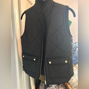 J Crew black puffer vest